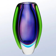 THE DEEP BLUE SEA VASE ART GLASS Crystal House - Prism