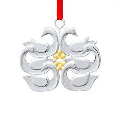 Twelve Days of Christmas: Six Geese A Laying Ornament Nambé