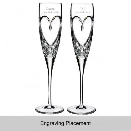 Waterford Love True Love Flute - Pair Waterford - Crystal House