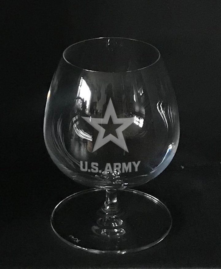 US Army Brandy Snifters - Honor and Elegance - Crystal House