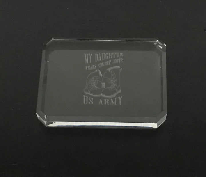 US Army Paperweights - Honor and Excellence - Crystal House