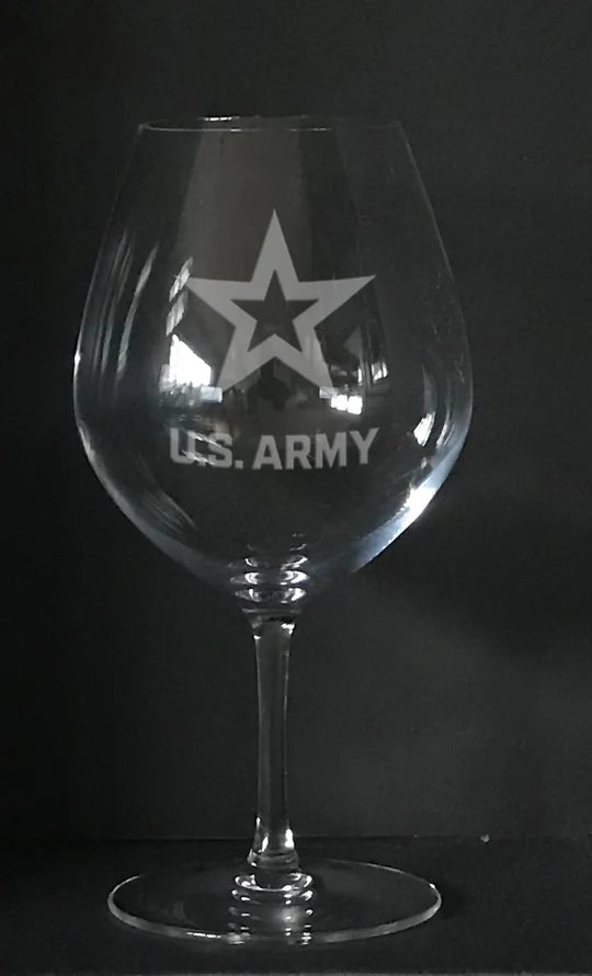 US Army Stem Glasses - Honor and Elegance - Crystal House