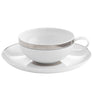 DOMO PLATINIUM TEA CUP & SAUCER