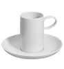 DOMO WHITE LARGE COFFEE CUP & SAUCER