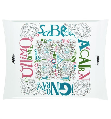 Vista Alegre Enc Estoria Universa Tray with Book - Personalized Housewarming Present