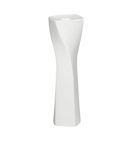 Vista Alegre Spiral White Porcelain Candlestick - Contemporary Home Decor And Luxury Gifts