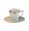 EMERALD COFFEE CUP WITH SAUCER