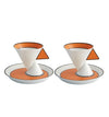 JAZZ SET 2 COFFEE CUPS AND SAUCERS