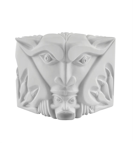 Vista Alegre Gargulas The Good and Evil Sculpture - Handcrafted Fine Porcelain Art