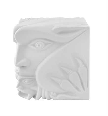 Vista Alegre Gargulas The Good and Evil Sculpture - Handcrafted Fine Porcelain Art