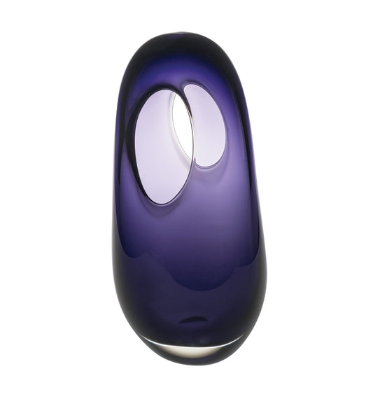 Vista Alegre Única Large Vase Portal Purple - Contemporary Art Glass & Crystal Centerpiece
