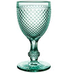 BICOS VERDE SET WITH 4 WHITE WINE GOBLETS MINT GREEN