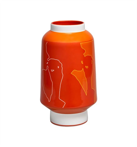 Vista Alegre Sombra Orange Vase - Custom Engraved Limited Edition Art Gift