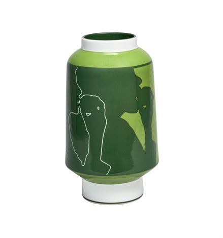 Vista Alegre Sombra Green Vase - Custom Engraved Limited Edition Art Gift