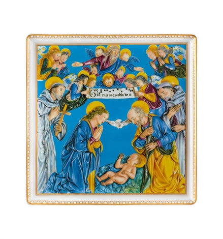 Vista Alegre Presepio Franciscano Tray - Custom Engraved Holiday Art Gift