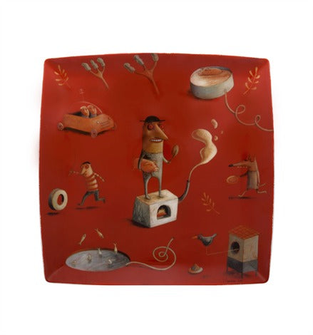 Vista Alegre 2i Ilustradores Internacionais Plate Joao Vaz de Carvalho - Custom Engraved Art Gift