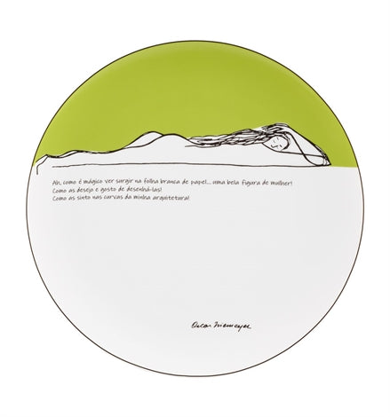 Vista Alegre Niemeyer Eternal Feminine Charger Plate - Architectural Porcelain Decor