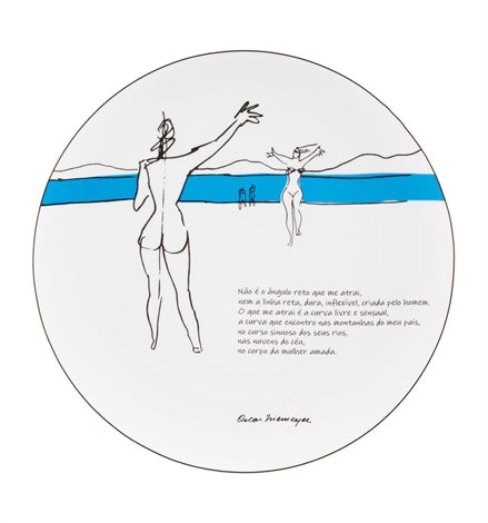 Vista Alegre Niemeyer Curve Poem Charger Plate - Decorative Porcelain