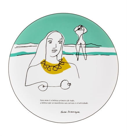Vista Alegre Niemeyer She the Landscape Charger Plate - Architectural Porcelain Decor