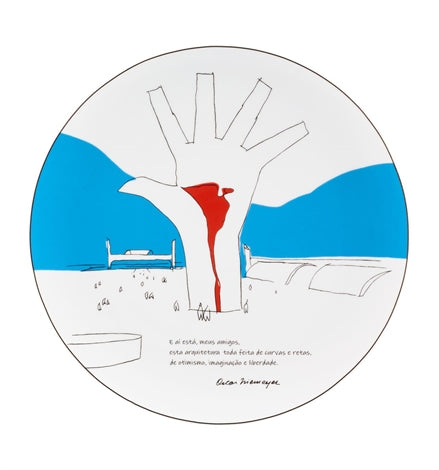 Vista Alegre Niemeyer Latin Veins Charger Plate - Architectural Porcelain Decor