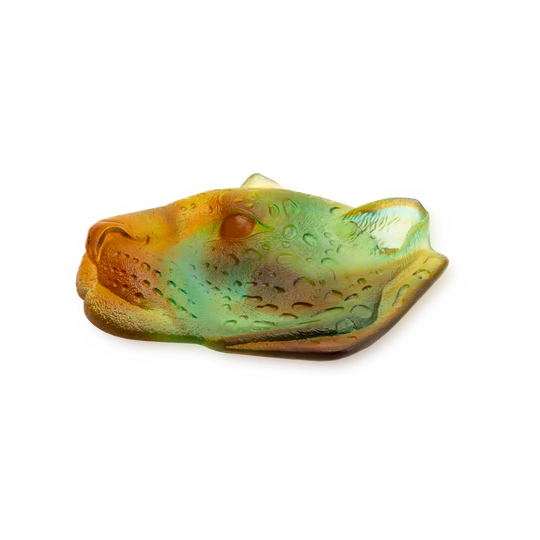 Tropical Leopard Tray in Amber & Green