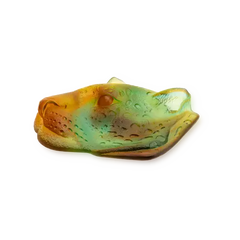 Tropical Leopard Tray in Amber & Green