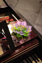 Green Pink Decorative Flower - Jardin de Lotus Daum