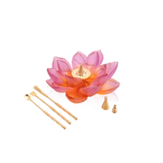 Amber Pink Incense Holder - Jardin de Lotus Daum