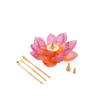 Amber Pink Incense Holder - Jardin de Lotus Daum