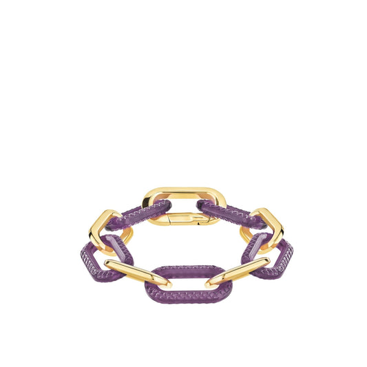 Lalique Bra "Ea", Ss Purple Snake 5 Crystal Gp Luxury Crystal Decor Lalique