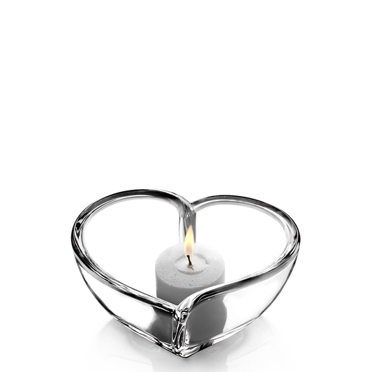Orrefors love-shaped crystal Votive