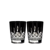 Lismore Black Double Old Fashioned, Pair