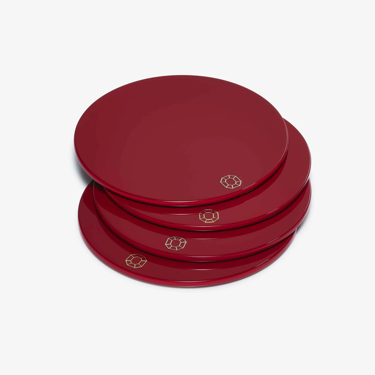 Baccarat Octogone Red Lacquer Coasters – Luxury Wedding & Corporate Gift Baccarat