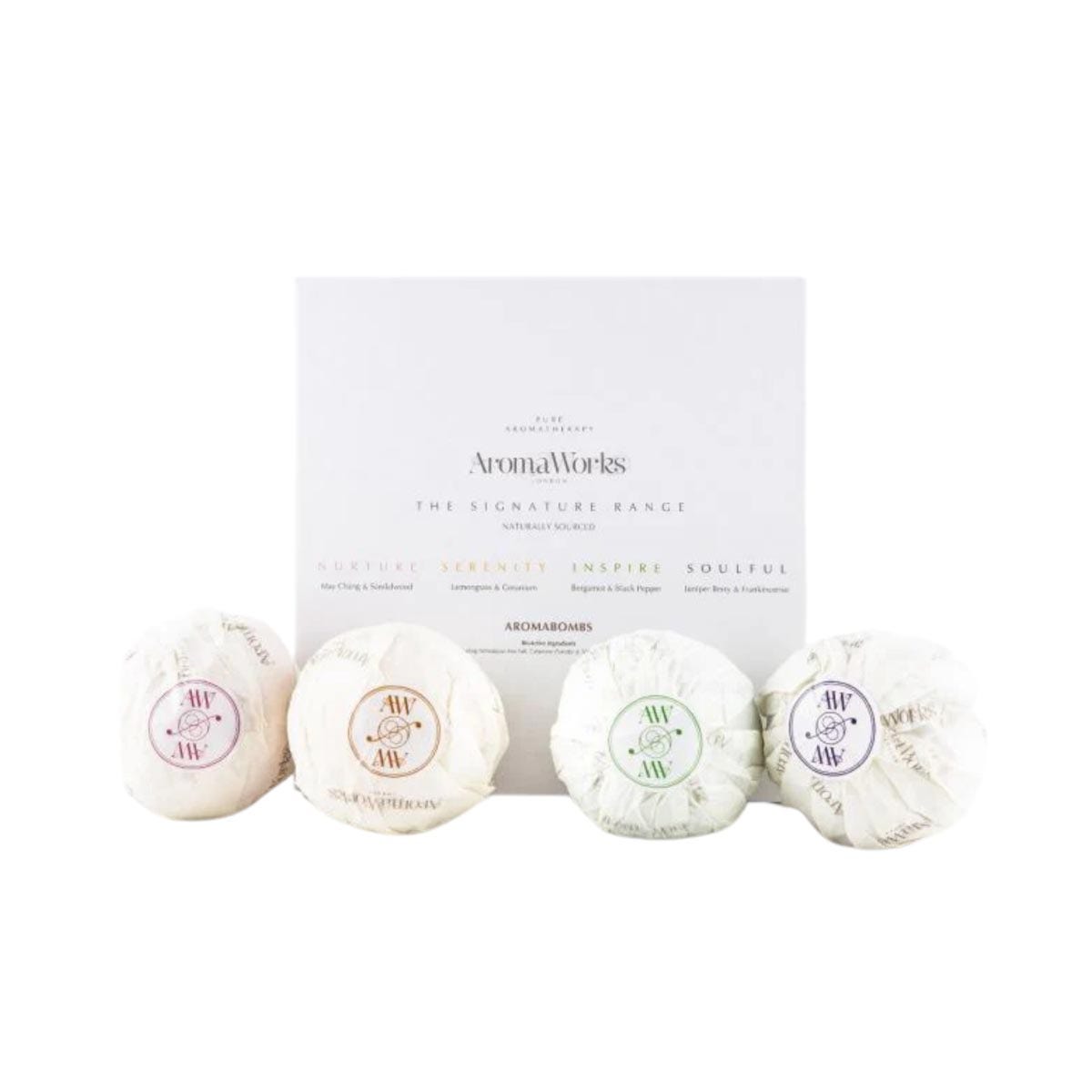 Aromaworks Signature AromaBomb Gift Set – Luxury Vegan Aromatherapy Bath Bomb Collection Crystal House