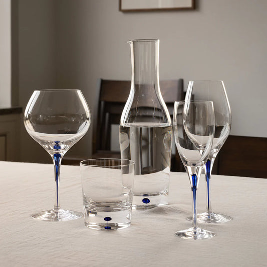 Orrefors Intermezzo Blue Double Old Fashioned Glass Set of 2 – Luxury Crystal Gifts Orrefors