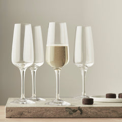 Orrefors Pulse Champagne Glasses Set of 2 – Fine Crystal Stemware