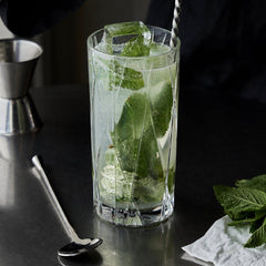 Orrefors City Highball Glasses Set of 2 - Modern Cut Glass Cocktail Tumblers