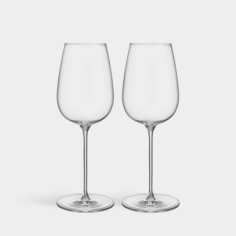 Frantzén White Wine Glasses Set of 2 - Luxury Crystal Gifts Orrefors