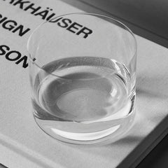Orrefors Geometry Tumbler Set of 2 - Mouth-Blown Crystal Water Glasses