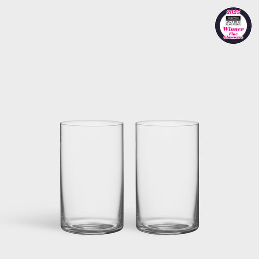 Orrefors Geometry Beer Glass Set – Mouth-Blown Fine Crystal Drinkware