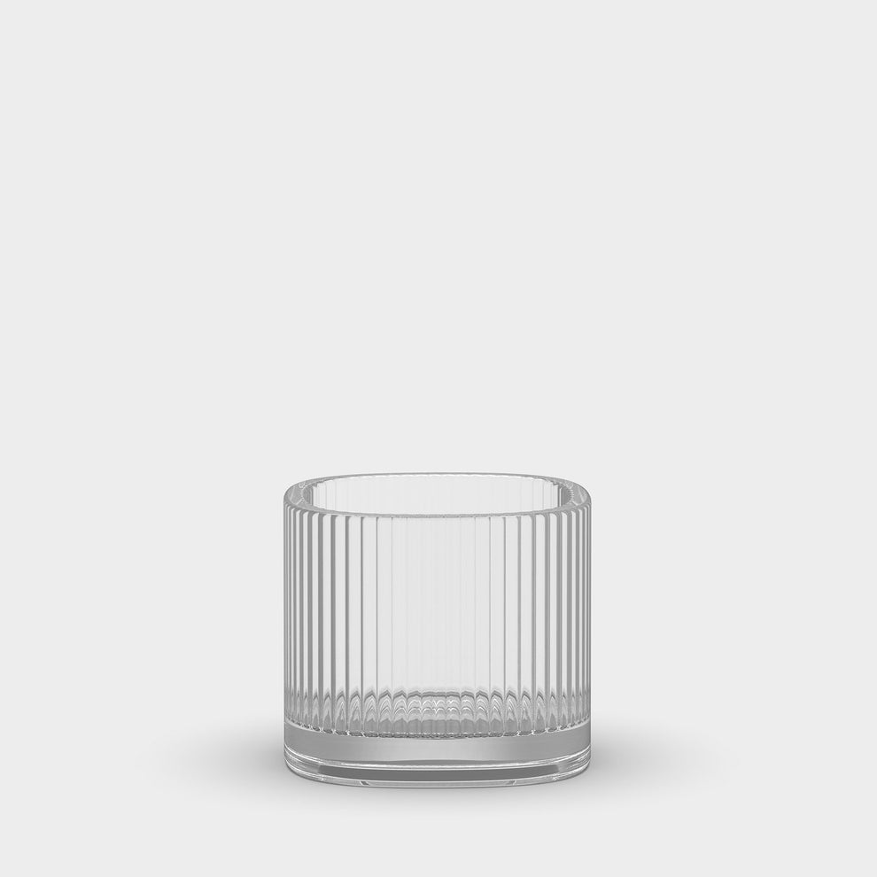 Orrefors Magica Clear Candleholder – Designer Textured Glass Votive Orrefors