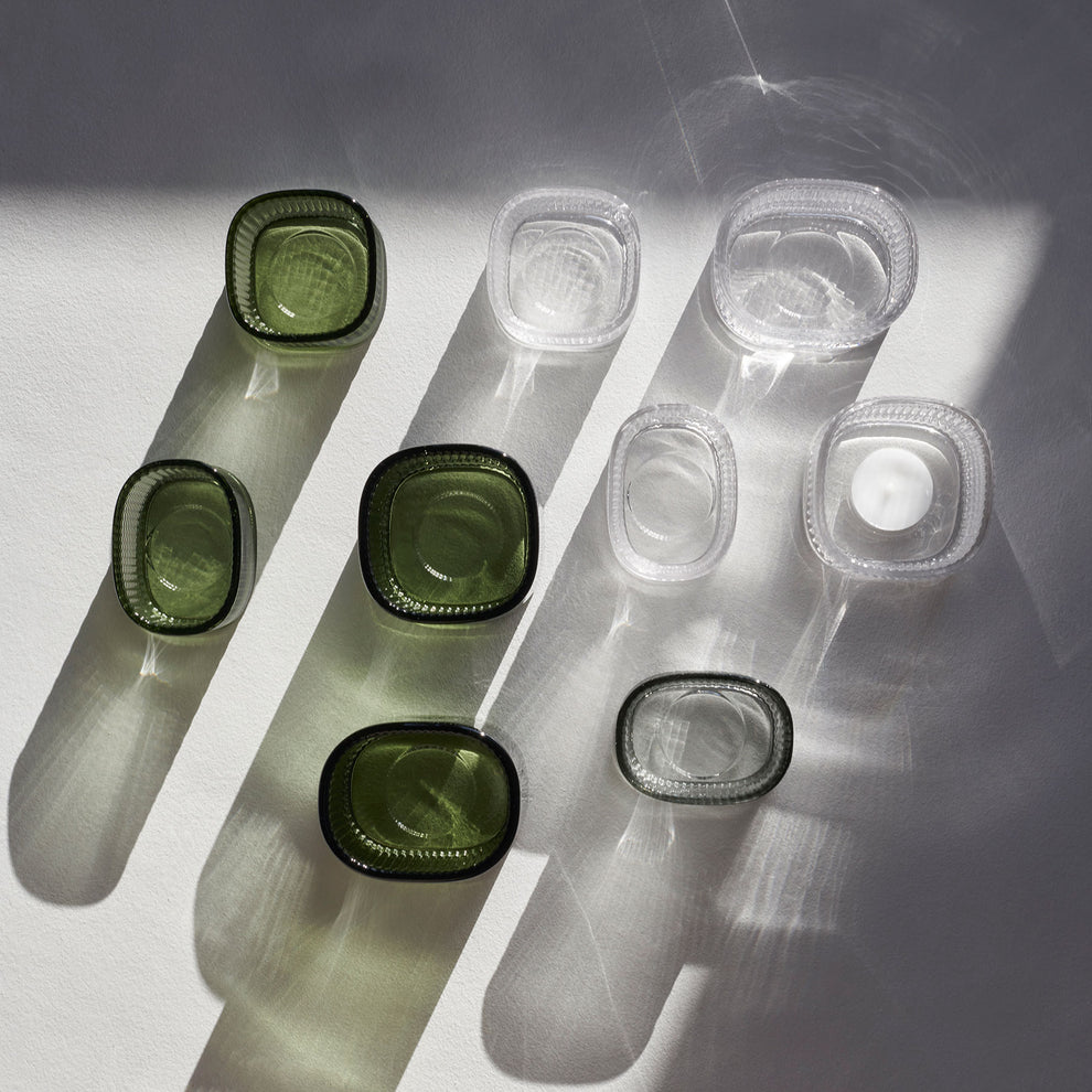 Orrefors Magica Clear Candleholder – Designer Textured Glass Votive Orrefors