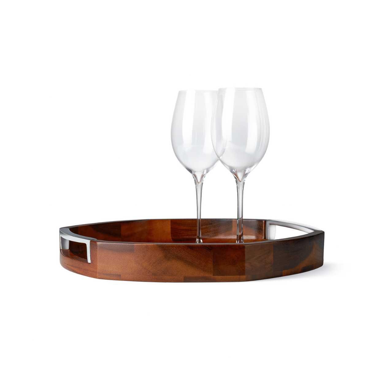 Nambe Rivet Handled Tray – Luxury Crystal Gifts for Corporate & Weddings Nambé