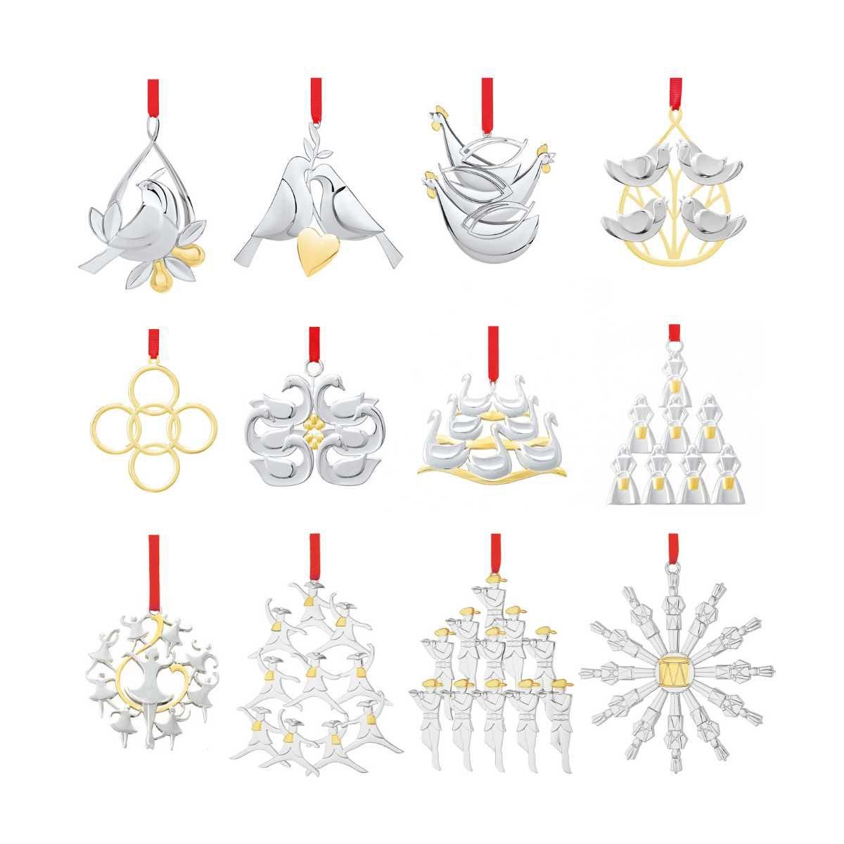 Nambe 12 Days of Christmas Ornaments Set – Premium Crystal Gift Sets Nambé