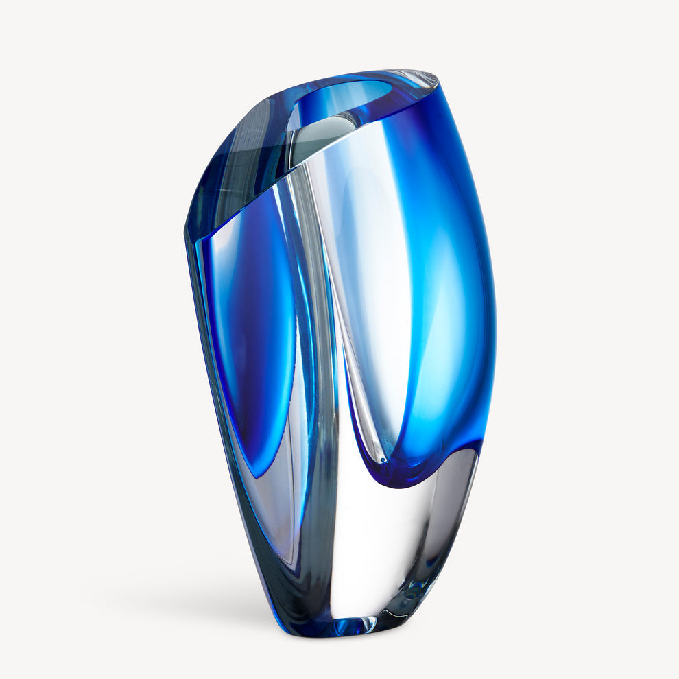 Kosta Boda Mirage Vase Blue Blue XL - Custom Engraved Art Gift