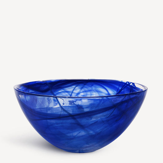 Kosta Boda Contrast Bowl Blue Large - Custom Engraved Home Accent