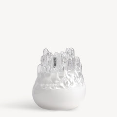 Kosta Boda Polar White Art Glass Sculpture Modern Decor Sweden