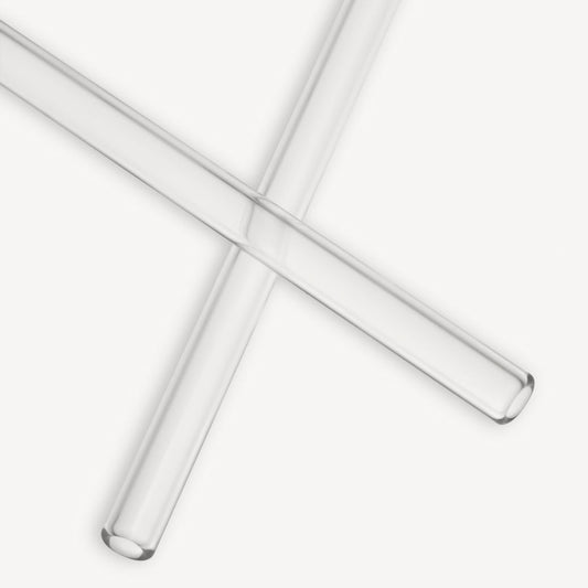Kosta Boda Sipsavor Clear Glass Straw Set of 2 - Custom Engraved VIP & Celebration Keepsake
