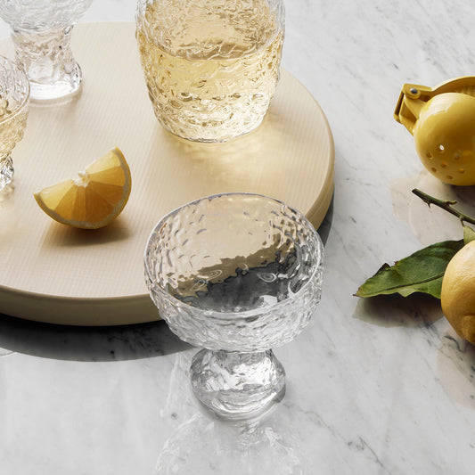 Kosta Boda Moss Coupe Champagne Clear - Custom Engraved Wedding Present
