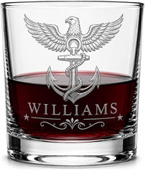 Personalized Engraved Custom Whiskey Glass - Premium Gift Replace Your Name Crystal House